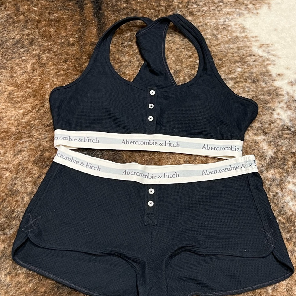 Abercrombie & Fitch Black Pajama Set